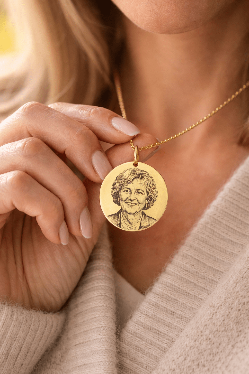 Collier Personnalisé Maman avec Photo Gravée au Laser - BIJOUX SIGNATURE